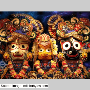 Lord Jagannatha, his brother Lord Balabhadra, and his sister Devi Subhadra